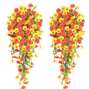 Fleurs artificielles, lianes de volubilis, 45 mètres, fleurs en soie, décorations de mariage et de maison, plantes vertes décoratives - Product Image 2