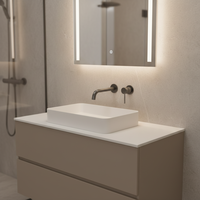 Nouvelle conception moderne de robinet de lavabo encastré en laiton pour l'installation d'eau chaude/froide, mitigeur de salle de bain