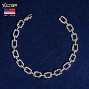 RTS US Warehouse Local Stock Pass Diamond Tester <strong>Solid</strong> 925 Sterling <strong>Silver</strong> Hip Hop Jewelry 7mm Infinity Moissanite <strong>Bracelet</strong> - Product Image 2