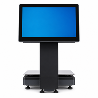 Báscula inteligente con reconocimiento IA, terminal POS con doble pantalla de 15.6 pulgadas, Windows, procesador Intel i5, caja registradora todo en uno con escáner QR