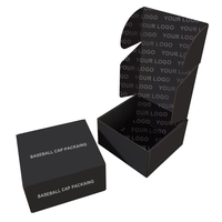 Cappellini da Baseball Impermeabili Neri di Alta Qualità all'Ingrosso, Confezione in Carta Kraft per Cappelli Snapback, Stampa Personalizzata, Cappello Trucker Pieghevole
