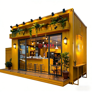 Casa Container Prefabbricata Gialla per Aree Panoramiche e Strade Commerciali, Ideale per Caffetterie e Negozi di Tè al Latte - Product Image 2