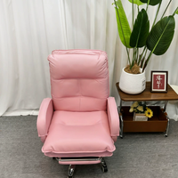 Chaise de bureau exécutive en cuir véritable, confortable et inclinable, pour la maison, le bureau, le dortoir, les jeux, avec matériau en mousse pour une longue utilisation assise