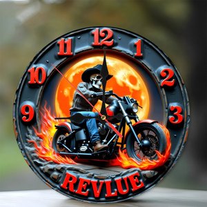Round Wooden Wall <b>Clock</b> 25x25Cm Country Style Silent Farmhouse Living Room Decor - Product Image 1