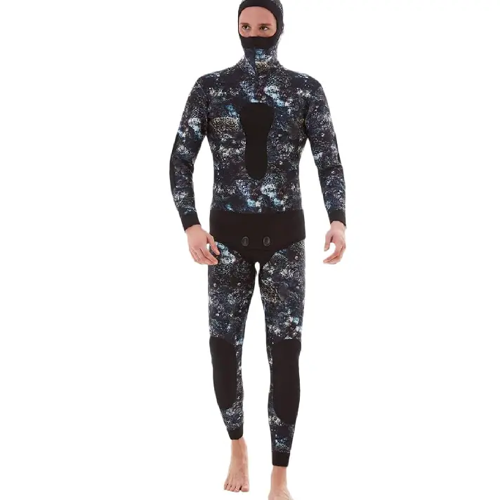 5mm camo wetsuit, उच्च गुणवत्ता neoprene spearfishing wetsuit,camo कपड़े/खुला सेल