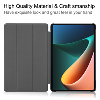 Étui pour tablette pliable en trois parties pour Xiaomi Mi Pad 6 11.2 2023, housse de tablette en cuir PU pour Xiaomi MiPad 6 11.2 pouces, étui de protection pour tablette