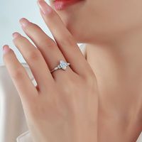 Bague en moissanite marquise en argent sterling 925, 5x10mm, 1ct, VVS1, couleur D, 3 couleurs, US 5-9, bijoux pour femmes