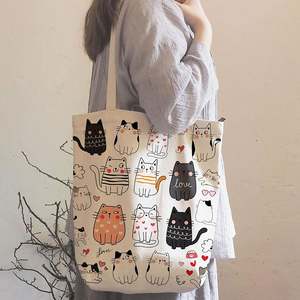 Sac fourre-tout en toile de coton biologique écologique, logo personnalisé imprimé, recyclable, réutilisable, sac à bandoulière pour les courses, cadeau idéal - Product Image 1