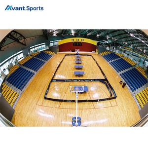 Avant thể thao FIBA được phê duyệt bóng rổ sàn gỗ trong nhà rắn gỗ cứng sàn con lăn trượt băng/cầu lông sàn gỗ di động - Product Image 3