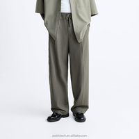 Pantalones británicos informales todo en uno OEM, pantalones de traje de tendencia holgados de edición coreana para hombre, Verano