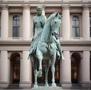 Scultura in bronzo incisa su misura di una Dea a cavallo: un dialogo poetico tra arte classica <span class=keywords><strong>e</strong></span> <span class=keywords><strong>storia</strong></span> - Product Image 1