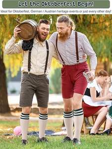 الجوارب Lederhosen مخصص الألمانية الجوارب Oktoberfest الجوارب <span class=keywords><strong>Bavarian</strong></span> Lederhosen للرجال - Product Image 2