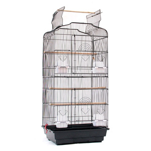ราคาขายส่งจากโรงงาน กรงนกเหล็กพับได้สำหรับนกขนาดใหญ่ สีขาว/ดำ 45.5x35x93.5 ซม. สไตล์อินดัสเทรียล สำหรับเดินทาง - Product Image 6