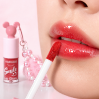 Livraison Rapide Brillant à Lèvres Smile Handle OEM Marque Privée Gel Scintillant Rouge Tête de Brosse Souple Léger Retouche Quotidienne