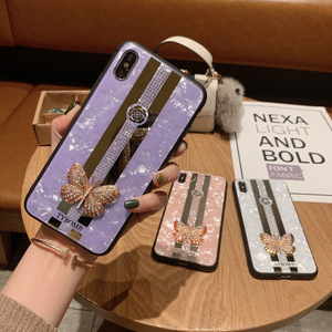 Custodia per telefono con diamanti di lusso a farfalla per <span class=keywords><strong>iPhone</strong></span> 11 12 13 14 15 Pro X XS Max <span class=keywords><strong>XR</strong></span> 7 8 6S Plus <span class=keywords><strong>Cover</strong></span> posteriore - Product Image 1
