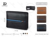 Portafoglio da Uomo in Vera Pelle, Chiusura Corta Pieghevole, Stile Minimalista, Ideale come Regalo - Product Image 1