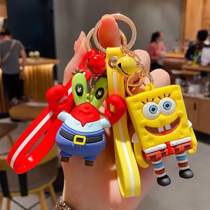 Phim Hoạt Hình SpongeBob Anime Keychain Tùy Chỉnh 3D Patricker Sao PVC Móc Khóa Cho Xe Túi Phụ Kiện Mặt Dây Chuyền Fan Hâm Mộ của SpongeBob - Product Image 2