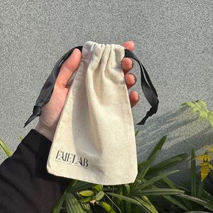 Organic Cotton <b>Drawstring</b> Dust Bag/<b>Pouch</b> Customized Size & Color Biodegradable Craft Packaging Acceptable - Product Image 6