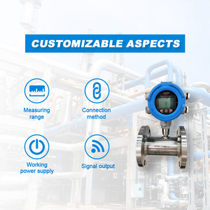 RS485 4-20mA Transmitter nhiên liệu lỏng tuabin LPG các loại cảm biến dầu Air Oxygen Flow Meter giá nước xoáy lưu lượng kế để bán - Product Image 3