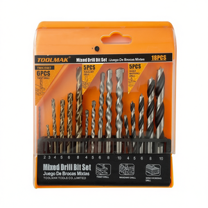 Jeu de forets mixtes Toolmak 16 pièces, forets hélicoïdaux pour maçonnerie et travail du bois - Product Image 3