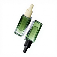 Flacons de sérum 5 ml et 10 ml, bouteilles d'huile essentielle en verre givré, flacons carrés hermétiques avec compte-gouttes, personnalisables
