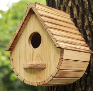 Casa para Pájaros de Madera Natural de Calidad Garantizada, Diseño Artesanal para Azulejos, Pinzones y Cardenales, Casa para Pájaros Colgante para Observación en Jardín Exterior - Product Image 5