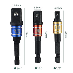 Bộ nối bi thép hình vuông sang lục giác <span class=keywords><strong>3</strong></span> chi tiết màu bạc và đen, kích thước 1/4, <span class=keywords><strong>3</strong></span>/8, 1/2, bộ thanh nối màu đen và bạc - Product Image 4