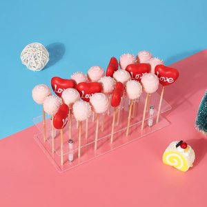 Bánh Pop đứng, 21 lỗ <span class=keywords><strong>Lollipop</strong></span> hiển thị đứng, Acrylic rõ ràng bánh Pop hiển thị chủ, cakepopsical đứng cho sinh nhật, đảng - Product Image 4
