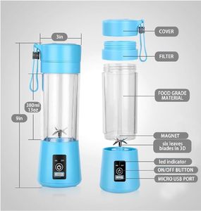 เครื่องปั่นผลไม้และผักแบบพกพา NOVISON Home Kitchen Manual Mini USB ใบมีดสแตนเลส 6 ใบ เป็นมิตรกับสิ่งแวดล้อม ชุด 14 ชิ้น - Product Image 5