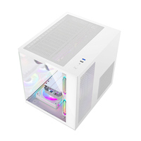 Boîtier PC Ruix Carnival S1, couleur blanche, nouvelle arrivée, boîtier de châssis à vue ouverte, économique, pour carte mère, ordinateur de jeu de bureau