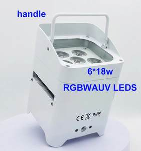 Venta Especial: Foco LED RGBW 6 en 1 de 18W, Alta Luminosidad, Alimentado por Batería, WiFi Inalámbrico, DMX, Luces de Escenario para Teatro, DJ, Pub, Club Nocturno - Product Image 1