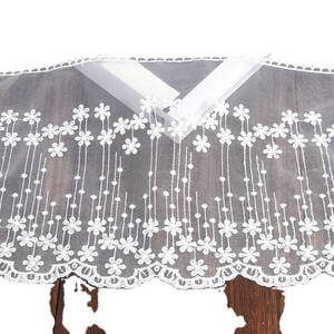 Dentelle brodée en polyester RYL 20CM, motif prune, garniture en tulle rigide blanc pour vêtements de jouets, bagages, textiles de maison, fournitures de <span class=keywords><strong>couture</strong></span> - Product Image 4