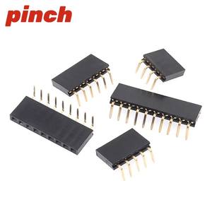 Conector hembra de 2.54mm de una sola fila, 1x2p, 3p, 4p, 5p, 6p, 8p, 1x40p, con pin doblado a 90 grados, tipo horizontal - Product Image 4