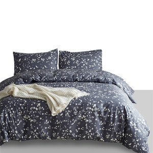 Ensemble de literie 3 pièces à motif <span class=keywords><strong>terrazzo</strong></span> contemporain, imprimé marbre gris foncé, linge de lit durable pour la maison, vente en gros - Product Image 2