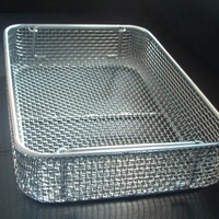 Panier en maille métallique en acier inoxydable pour stérilisation, plateau d'autoclave médical et panier à pain de cuisine