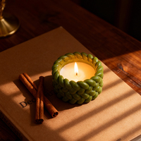 Relaxlines Sojawachs-Zementbecher Aromatherapie-Kerzen Raumduft Maßgefertigte Form Handgemachte Runde Zement-Kerzen im Set