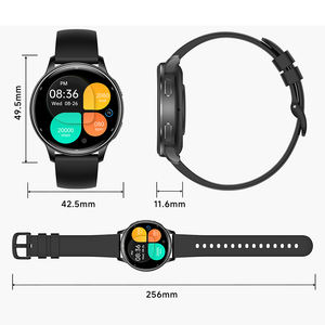 <span class=keywords><strong>Montre</strong></span> intelligente KM96 pour femmes Écran AMOLED 1.32 '', suivi GPS, étanche 3ATM, batterie 450mAh, double sangles, moniteur d'activité physique - Product Image 6