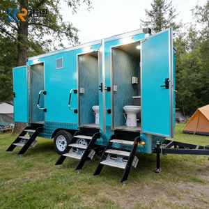 Remorque de toilettes de luxe avec douche, cabine de toilettes publiques, toilettes portables à louer pour le camping et les événements spéciaux - Product Image 6