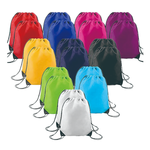Cheap Custom Logo Round Polyester Drawstring Backpack Waterproof Gym Sports Travel Fitness Promotional Sports Gear