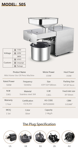 Petite presse à huile domestique LYF-505 à prix réduit mini presse à huile automatique pour graines d'arachide et sésame noix de coco à usage domestique - Product Image 4