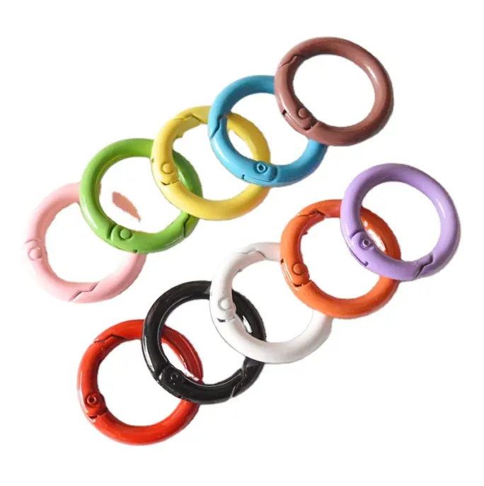 28mm Round Carabiner Spring Gate O Ring Openable Keyring Leather Bag Belt Strap Chain Buckle Snap Clasp Clip