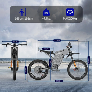 มอเตอร์ไซค์ไฟฟ้าวิบาก EKX รุ่นใหม่ กำลังไฟสูงสุด 6000 วัตต์ 60 โวลต์ 30 แอมป์ชั่วโมง สำหรับขับขี่ออฟโรด ความเร็วสูงสุด 45 ไมล์ต่อชั่วโมง ระยะทางวิ่งได้ 55 ไมล์ รับผลิตแบบ OEM/ODM รับประกัน 3 ปี - Product Image 3