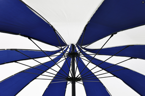 Ткань для зонтов в сине-белую полоску, для пляжных и уличных зонтов-пагод, для модных уличных зонтов - Product Image 3