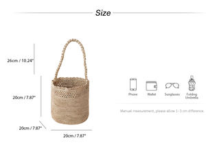 Bolso de Hombro de Rafia Hecho <span class=keywords><strong>a</strong></span> Mano, Bolso de Playa Tejido Sostenible, Bolso de Ganchillo Artesanal Estilo Boho <span class=keywords><strong>para</strong></span> Mujer, <span class=keywords><strong>para</strong></span> Vacaciones - Product Image 5