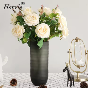 Hstyle Dernière Usine Directe Plutus <span class=keywords><strong>Chat</strong></span> <span class=keywords><strong>Fleur</strong></span> Distributeur Artificiel <span class=keywords><strong>Fleur</strong></span> Pivoines Western <span class=keywords><strong>Blanc</strong></span> Rose Rose Fleurs Artificielles - Product Image 6