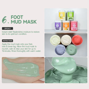 Foot SPA Cream Mud Mask para <span class=keywords><strong>pies</strong></span>, masaje de pedicura para <span class=keywords><strong>pies</strong></span> <span class=keywords><strong>cansados</strong></span> y cuerpo, hidratante, piel fresca-Infundido con Kaolin Mint Aloe - Product Image 4