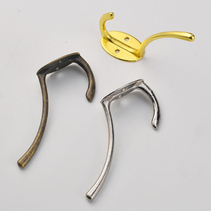 Single <b>Wall</b> Mounted Clothes <b>Hook</b> Zinc Alloy Antique Bronze <b>Gold</b> Silver Minimalist Design Easy Installation Robe <b>Hook</b> - Product Image 1