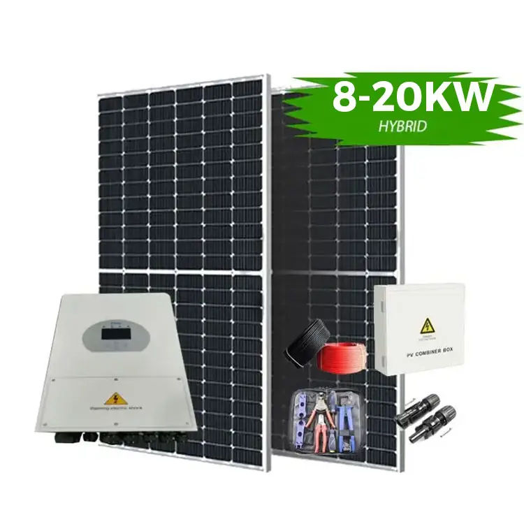 Europa estándar híbrido 8KW inversor solar monofásico 8000W inversor solar híbrido en almacén de la UE