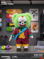 Figurine de collection Rebel Bear Red Clown 32 cm, grande taille |   Figurine d'horreur Clown Géant, Boîte Mystère, IP Originale, Poupée Effrayante, Cadeau