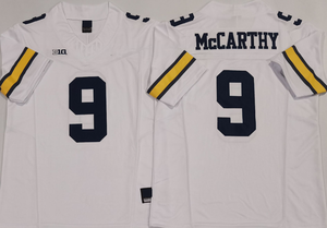 قميص كرة القدم الأمريكية الجامعية من ولاية ميشيغان بالجملة، رقم 9 مكارثي، رقم 10 توم برادي، رقم 2 جونسون، إصدار محدود مطرز - Product Image 2